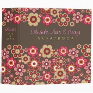 Classeur Amusement Girly de motif de sucrerie de fleurs