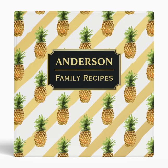 Classeur Ananas et frites Recettes familiales (Devant)