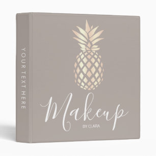 Classeur Ananas rose et gris d'or d'en cuivre assez éléga