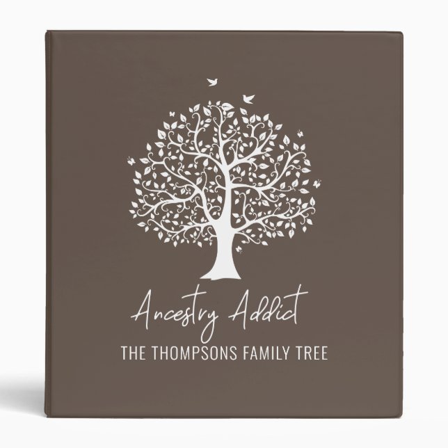 Classeur Ancestry Addict arbre de famille avec nom (Devant)