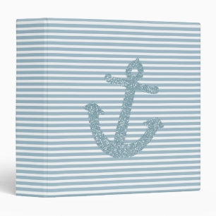 Classeur Ancre marine de Parties scintillant bleu fille