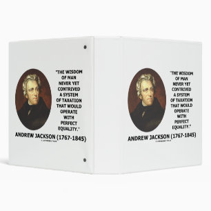 Classeur Andrew Jackson La Sagesse Contrevient L'Égalité Fi