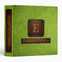 Android vert Cuir Élégant Monogramme