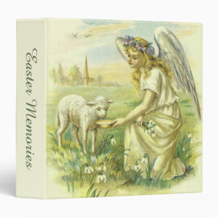 Classeur Ange de Pâques religieux vintage victorien avec ag
