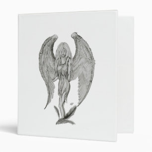 Classeur Angel dessin crayon noir et blanc