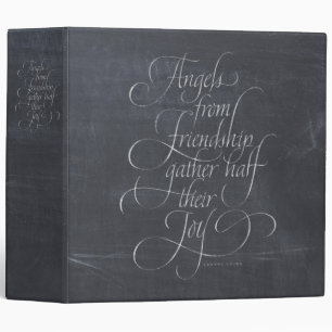 Classeur Angels et Citation d'amitié Chalkboard Calligraphi