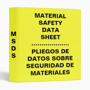 Classeur anglais-espagnol de MSDS