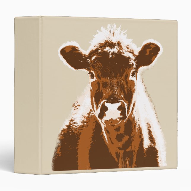 Classeur Animal de ferme à la vache Brown (Devant/Côté)