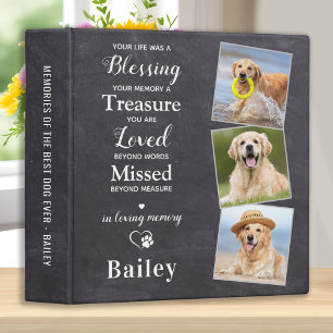 Classeur Animaux de compagnie Memorial Perte Cadeau Chien M