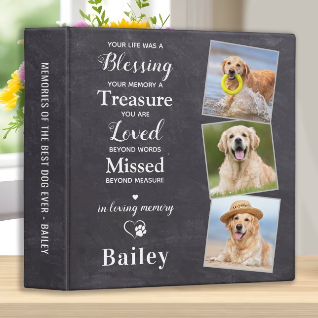 Classeur Animaux de compagnie Memorial Perte Cadeau Chien M (Créateur téléchargé)