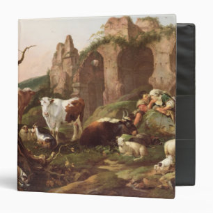Classeur Animaux de ferme dans un paysage, 1685