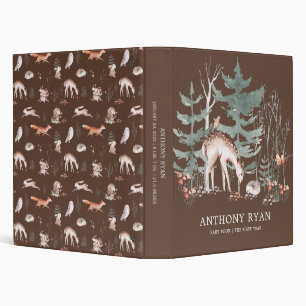 Classeur Animaux de forêt boisée rustique Baby Photo Album 