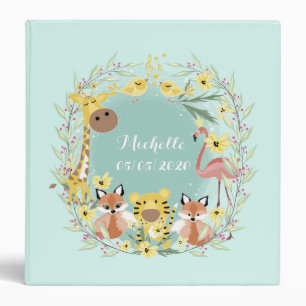 Classeur Animaux de la jungle Baby shower garçon ou fille.