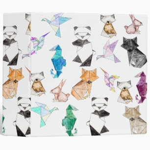 Classeur Animaux de papier géométriques tirés par la main