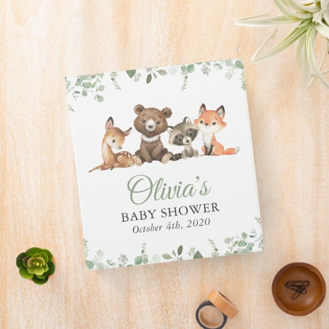 Classeur Animaux des bois, Forêt, Un sauvage, Baby shower (In Situ)