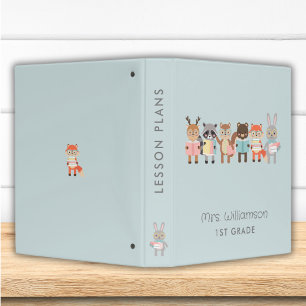 Classeur animaux mignons avec des livres
