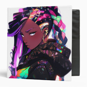 Classeur Anime Girl African American Art