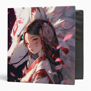 Classeur Anime Kitsune Girl Cute Fox Imaginaire Art