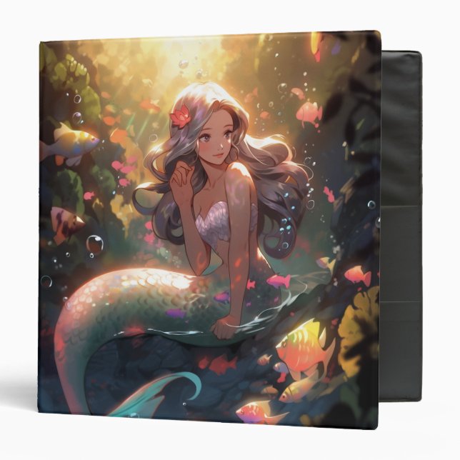 Classeur Anime Mermaid Girl Imaginaire Art (Devant/Intérieur)