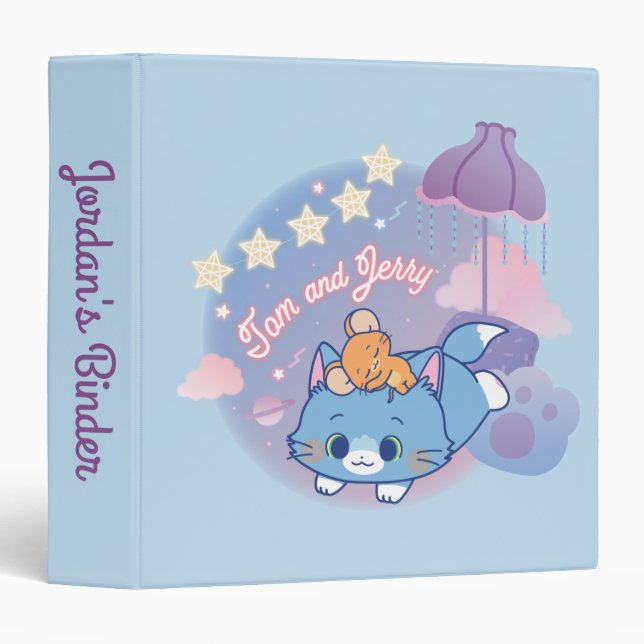 Classeur Anime Tom et Jerry Dreamy Nights (Devant/Côté)