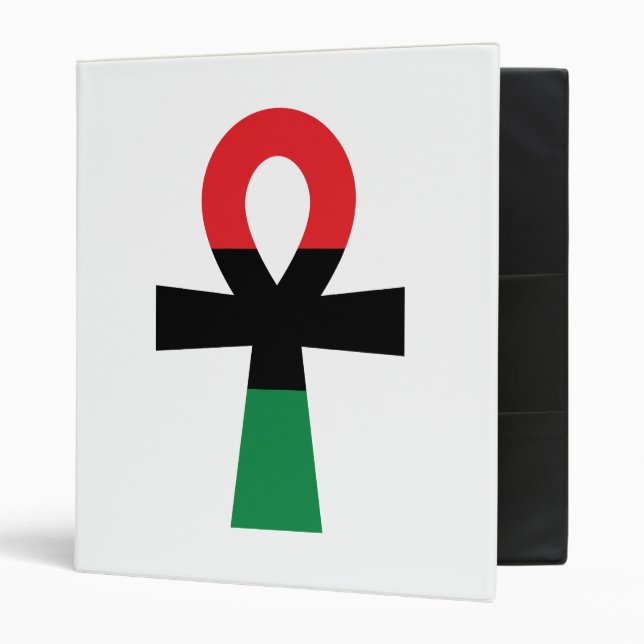 Classeur Ankh rouge, noir et vert (Devant/intérieur)