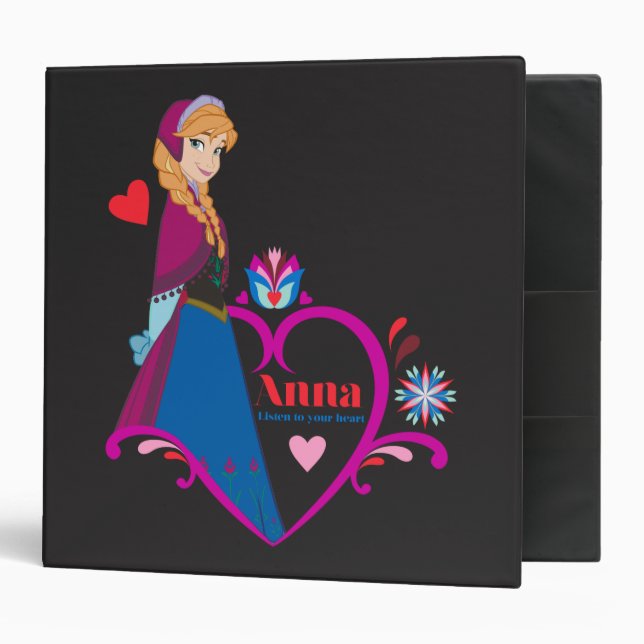 Classeur Anna | Coeur rose (Devant/intérieur)
