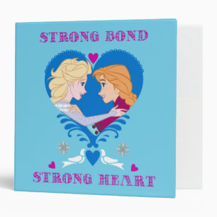 Classeur Anna et Elsa Bond fort, Coeur fort
