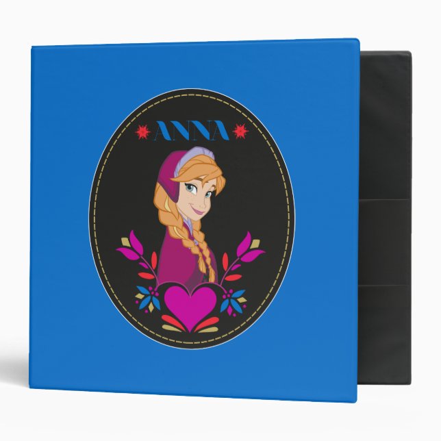 Classeur Anna | Portrait en cercle noir (Devant/intérieur)