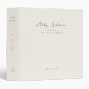 Classeur Année académique minimaliste moderne de White Gold