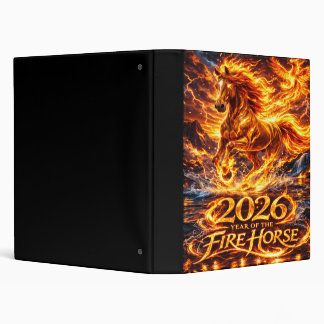 Classeur Année du Cheval de Feu 2026