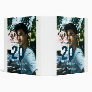Classeur anniversaire 20 ans ajoutez nom photo date homme b