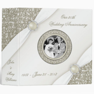 Classeur Anniversaire 2" de Flourish de satin 30ème