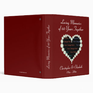 Classeur Anniversaire de diamant de coeur d'amour de photo