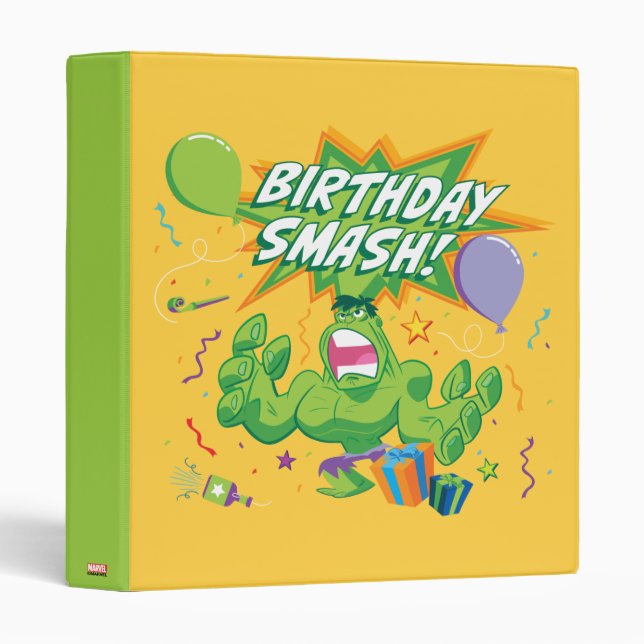 Classeur Anniversaire de Hulk Smash (Devant/Côté)