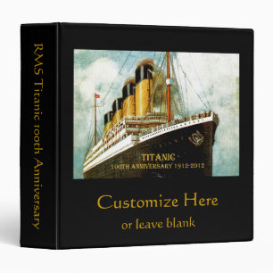 Classeur Anniversaire Titanic de RMS