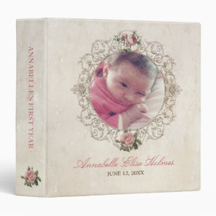Classeur antique français de photo de bébé de