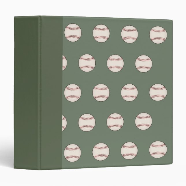 Classeur Antique Green Baseball Binder Gift (Devant/Côté)