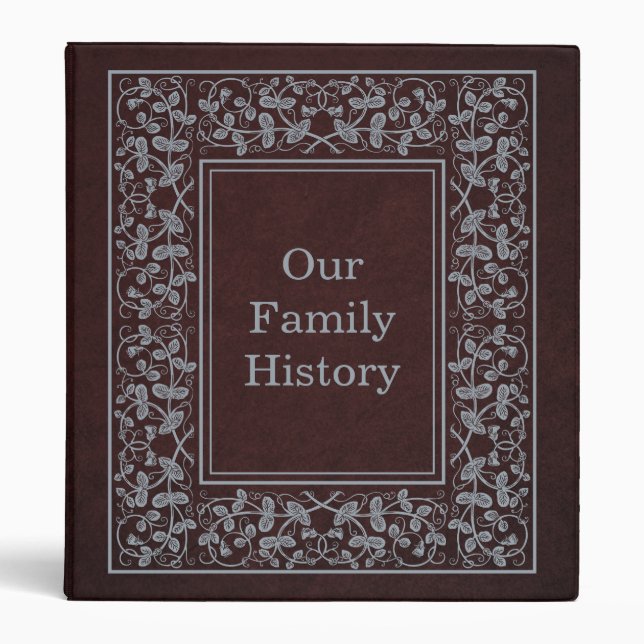 Classeur Antique Livre Couverture Style Famille (Devant)