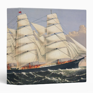 Classeur Antique Navire de Navigation Maritime Currier & Iv