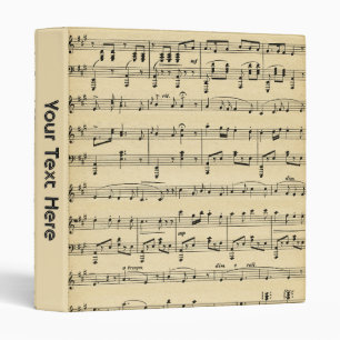 Classeur Antique Partition Musique Spine personnalisée