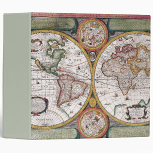 Classeur Antique vieille carte inspirée (12)