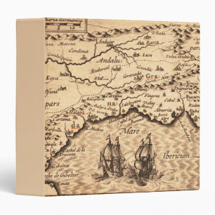 Classeur Antique vieille carte inspirée (3)