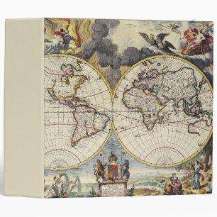 Classeur Antique vieille carte inspirée (4)