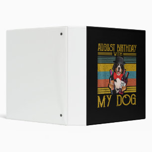 Classeur Août Anniversaire Avec Mon Chien Moutain Bemese 20