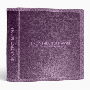 Classeur Apparence en cuir violet profond Faux Customisé