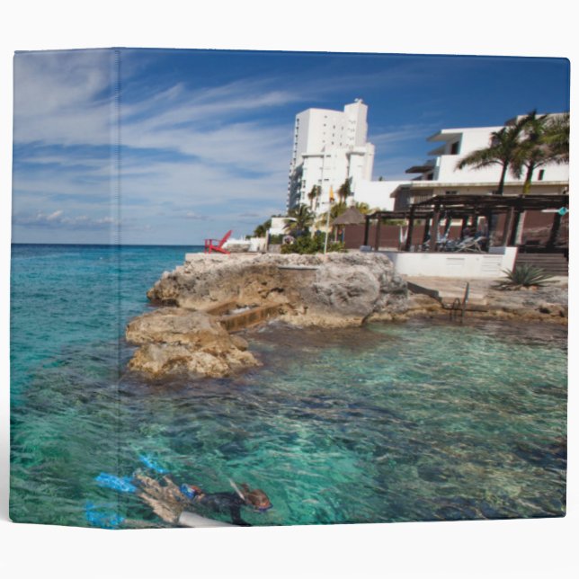 Classeur Apprenant au piqué de scaphandre, Cozumel Mexique (Devant/Côté)