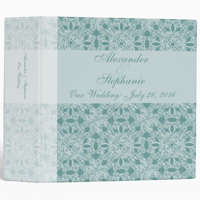 Classeur Aqua/classeur blanc d'album photos de (Devant/Côté)