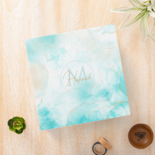 Classeur Aqua Gold moderne Encre d'alcool Art Aquarelle Océ