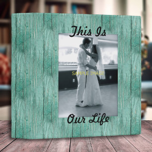 Classeur Aqua Peint Faux Wood Family Album