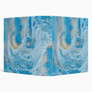 Classeur Aqua Turquoise et Gold Marble Pour Art